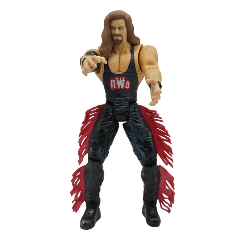 WCW nWo Kevin Nash 1999 Toy Biz 7" Wrestling Action Figure Red Tassels